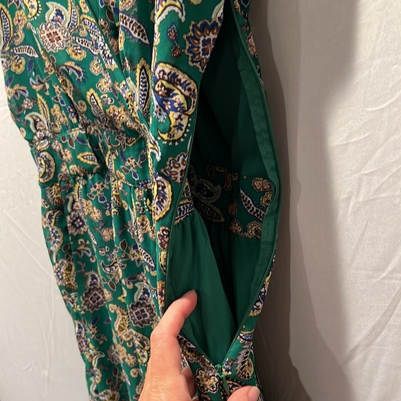 Green summer dress with paisley(ish) pattern - Picture 3 of 3